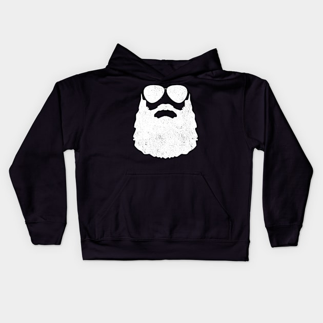 Beard Glasses Kids Hoodie by Imutobi